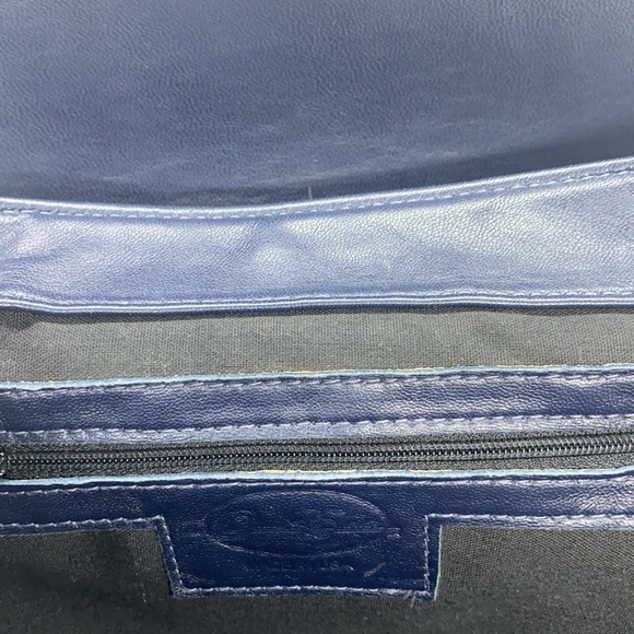 Onna Ehrlich navy blue handbag made in the USA - Picture 4 of 10